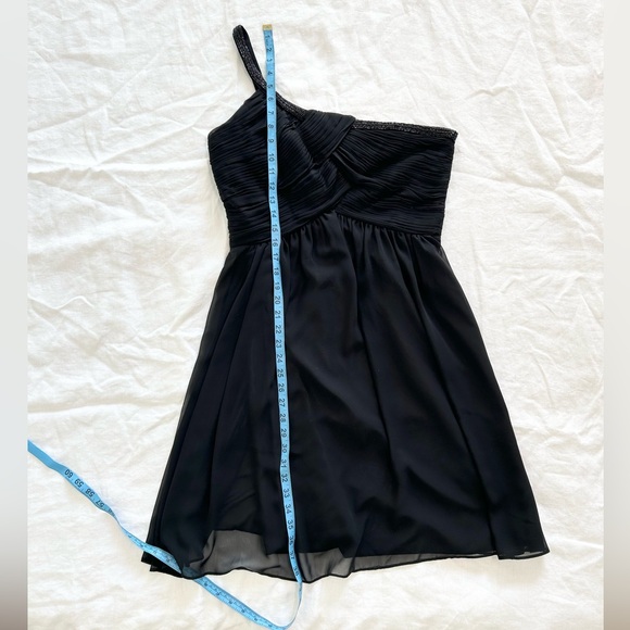 Calvin Klein One Shoulder Beaded Strap Dress Formal Prom Wedding Guest - Picture 4 of 13